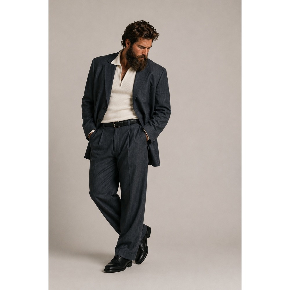 Vintage Hardwick Clothes grey pinstripe suit, size XXL or 44x30